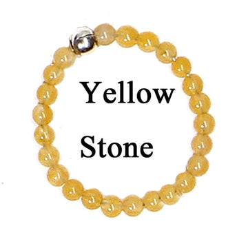 Bohemian Handmade Natural Stone Rings Women with Stainless Steel Bead Multi Color Stretch Rope Wedding Promise Ring Adjustable daiiibabyyy